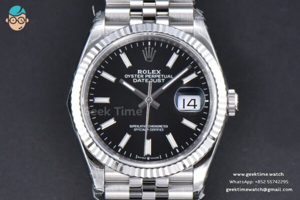 DateJust 36MM 126234 904L VSF Black Dial Lume Marker Jubilee Bracelet VS3235 - Image 3