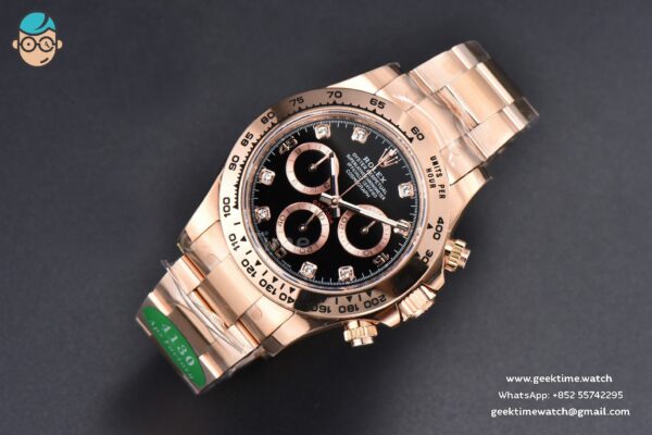 Daytona 116505 RG APSF Black Dial Diamond Marker RG Bracelet SH4130 - Image 4