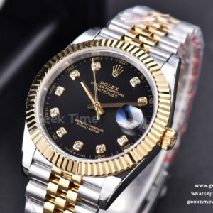 Datejust 41mm YG/SS GMF Black Dial diamond Marker Fluted Bezel Jubille Bracelet VR3235
