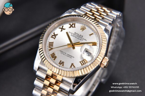 DateJust 36MM 904L YG/SS GMF Fluted Bezel Silver Dial Roma Marker Jubilee Bracelet VR3285