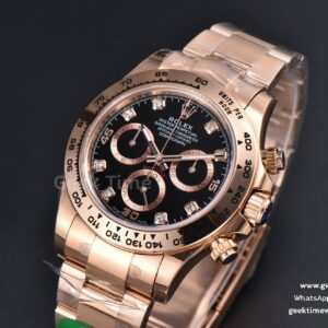 Daytona 116505 RG APSF Black Dial Diamond Marker RG Bracelet SH4130