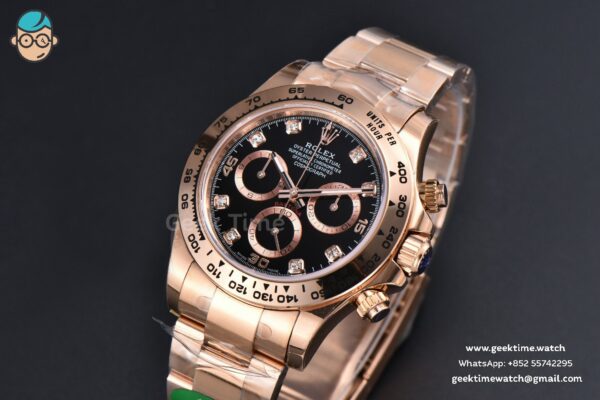 Daytona 116505 RG APSF Black Dial Diamond Marker RG Bracelet SH4130