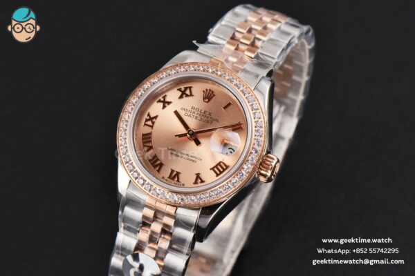 DateJust 28MM Ladies WF RG/SS Diamond RG Dial Roma Marker Jubilee Bracelet A2236