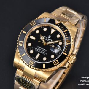 Submariner 116618 LN 904L YG 40mm Clean CF Black Dial YG Bracelet VS3135