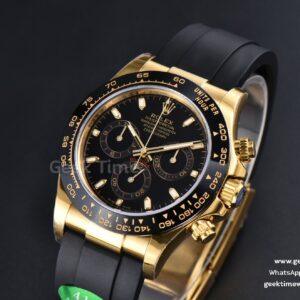 Daytona 116518 YG APSF Black Dial Ceramic Bezel Lume Marker Oysterflex Strap Tungsten Version SH4130