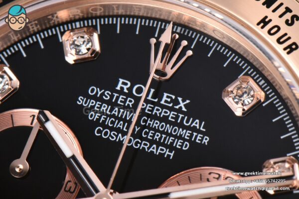 Daytona 116505 RG APSF Black Dial Diamond Marker RG Bracelet SH4130 - Image 5