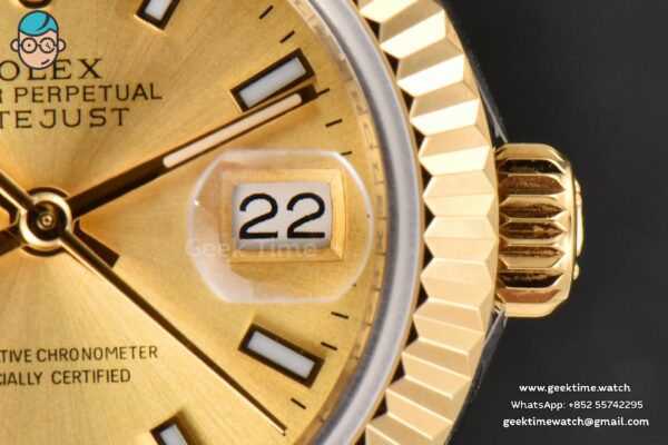 DateJust 28MM Ladies WF YG/SS YG Dial Jubilee Bracelet A2236 - Image 8