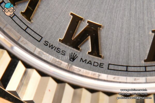 DateJust 36MM 904L YG/SS GMF Fluted Bezel Silver Dial Roma Marker Jubilee Bracelet VR3285 - Image 8