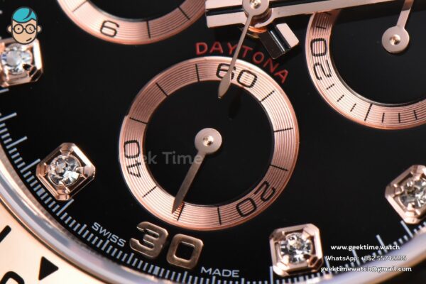 Daytona 116505 RG APSF Black Dial Diamond Marker RG Bracelet SH4130 - Image 8
