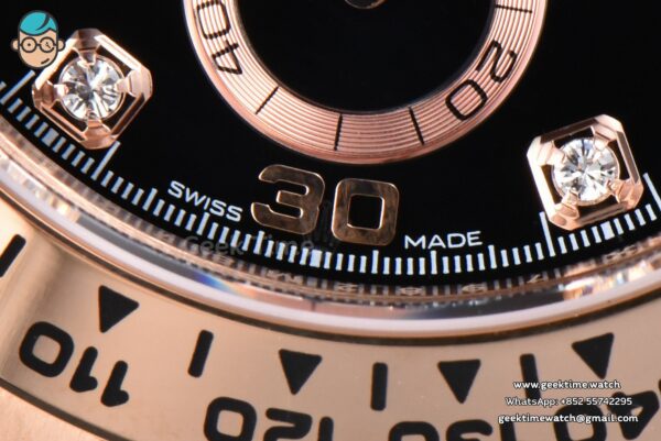 Daytona 116505 RG APSF Black Dial Diamond Marker RG Bracelet SH4130 - Image 9
