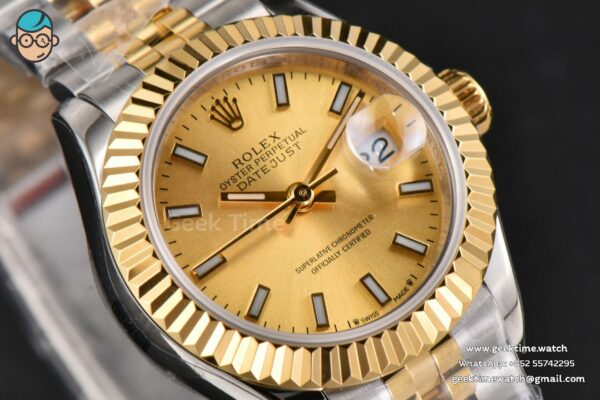 DateJust 28MM Ladies WF YG/SS YG Dial Jubilee Bracelet A2236 - Image 11
