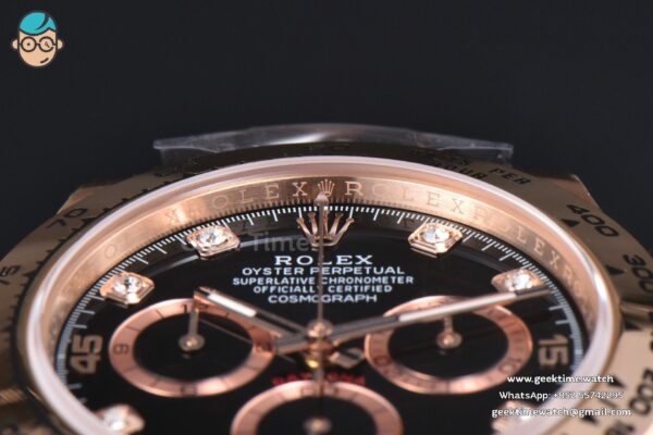 Daytona 116505 RG APSF Black Dial Diamond Marker RG Bracelet SH4130 - Image 12