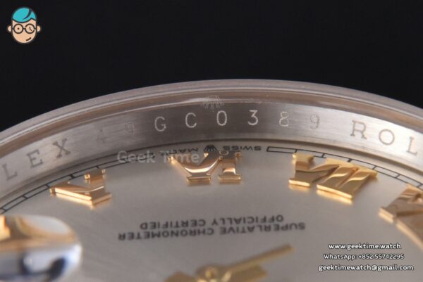 DateJust 36MM 904L YG/SS GMF Fluted Bezel Silver Dial Roma Marker Jubilee Bracelet VR3285 - Image 12