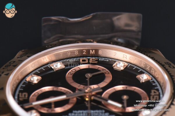 Daytona 116505 RG APSF Black Dial Diamond Marker RG Bracelet SH4130 - Image 13