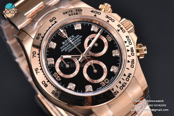Daytona 116505 RG APSF Black Dial Diamond Marker RG Bracelet SH4130 - Image 14