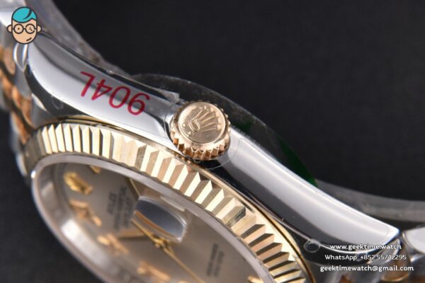 DateJust 36MM 904L YG/SS GMF Fluted Bezel Silver Dial Roma Marker Jubilee Bracelet VR3285 - Image 14
