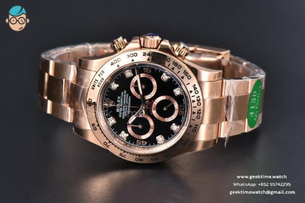 Daytona 116505 RG APSF Black Dial Diamond Marker RG Bracelet SH4130 - Image 15