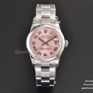 DateJust 31mm Ladies 904L WF Smooth Pink Dial Roma Marker Oyster Bracelet A2671