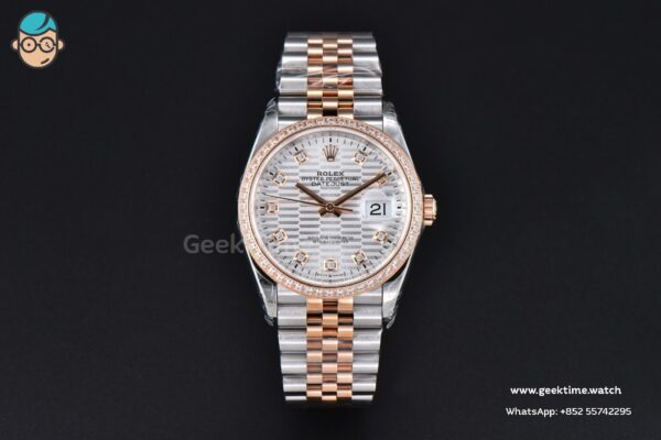 DateJust 36mm 126231 VSF RG/SS Diamond Silver Motif Dial Diamond Marker Jubilee Bracelet VS3235 - Image 2