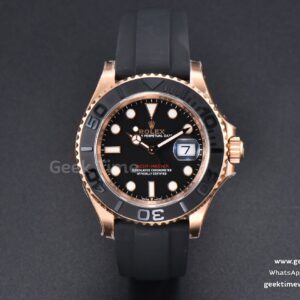 Yacht-Master 126655 904L 40mm RG Clean CF Keramik schwarzes Zifferblatt Oysterflex-Armband VR3235