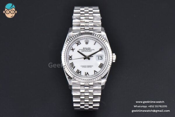 DateJust 36MM 904L VSF White Dial Roma Marker Jubilee VS3235 - Image 2