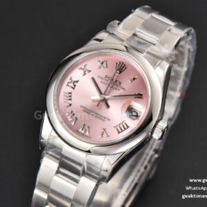 DateJust 31MM Ladies 904L WF Smooth Pink Dial Roma Marker Oyster Bracelet A2671