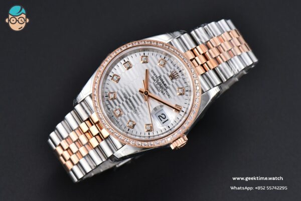 DateJust 36mm 126231 VSF RG/SS Diamond Silver Motif Dial Diamond Marker Jubilee Bracelet VS3235 - Image 4