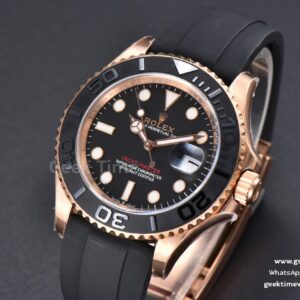 Yacht-Master 126655 904L 40mm RG Clean CF Ceramic Black Dial Oysterflex Strap VR3235
