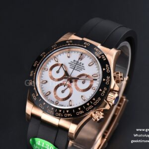 Daytona 116515 RG APSF White Dial Ceramic Bezel Lume Marker Oysterflex Strap Tungsten Version SH4130