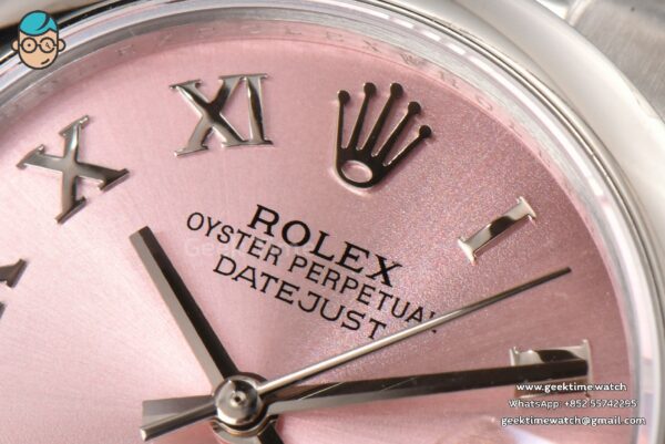 DateJust 31MM Ladies 904L WF Smooth Pink Dial Roma Marker Oyster Bracelet A2671 - Image 4