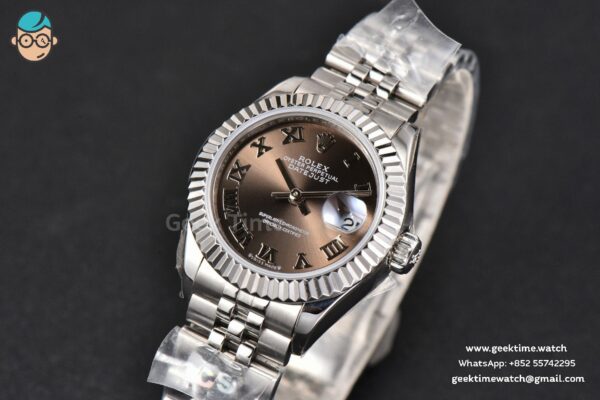 DateJust 28MM Ladies WF Gray Dial Roma Marker Jubilee Bracelet A2236