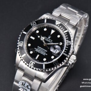 Submariner 16610 LN Black Bezel 904L 40MM RAF SS Bracelet SH3135 Rehaut