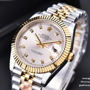 Datejust 41mm YG/SS GMF Silver Dial Diamond Marker Fluted Bezel Jubille Bracelet VR3235