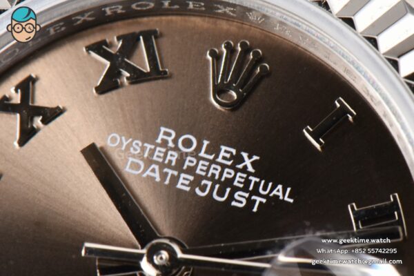 DateJust 28MM Ladies WF Gray Dial Roma Marker Jubilee Bracelet A2236 - Image 9