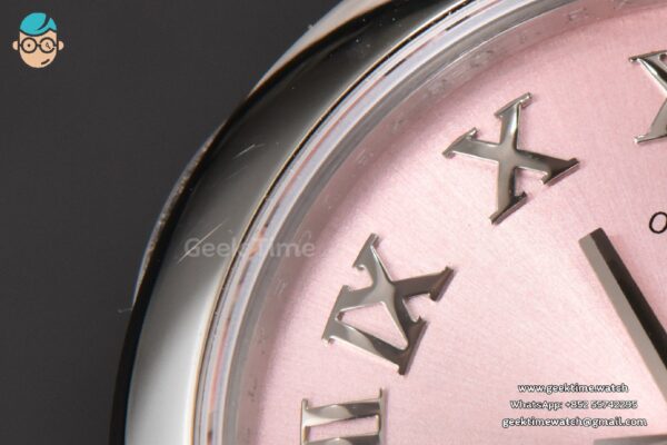 DateJust 31MM Ladies 904L WF Smooth Pink Dial Roma Marker Oyster Bracelet A2671 - Image 5