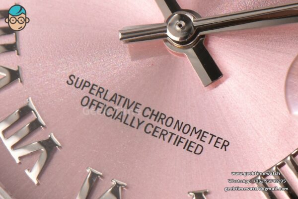 DateJust 31MM Ladies 904L WF Smooth Pink Dial Roma Marker Oyster Bracelet A2671 - Image 6