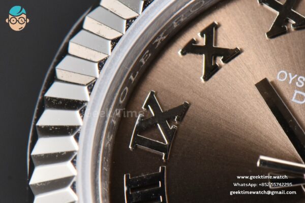 DateJust 28MM Ladies WF Gray Dial Roma Marker Jubilee Bracelet A2236 - Image 10