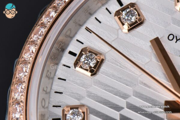 DateJust 36mm 126231 VSF RG/SS Diamond Silver Motif Dial Diamond Marker Jubilee Bracelet VS3235 - Image 8