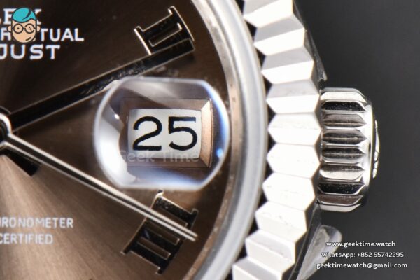 DateJust 28MM Ladies WF Gray Dial Roma Marker Jubilee Bracelet A2236 - Image 17