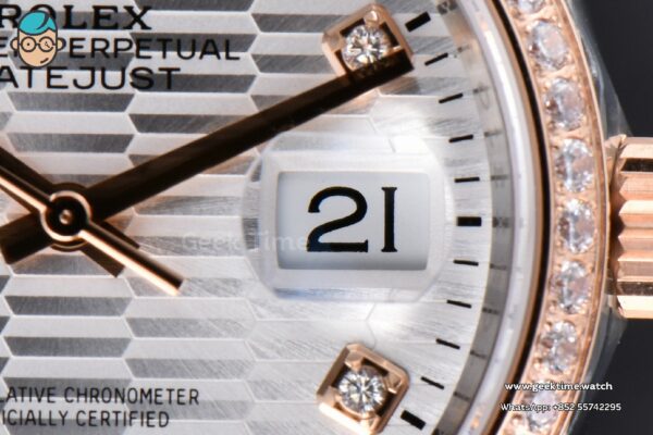 DateJust 36mm 126231 VSF RG/SS Diamond Silver Motif Dial Diamond Marker Jubilee Bracelet VS3235 - Image 9