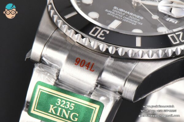 Submariner 126610 LN 41mm King Black Ceramic Black Dial SS Bracelet VR3235 - Image 9
