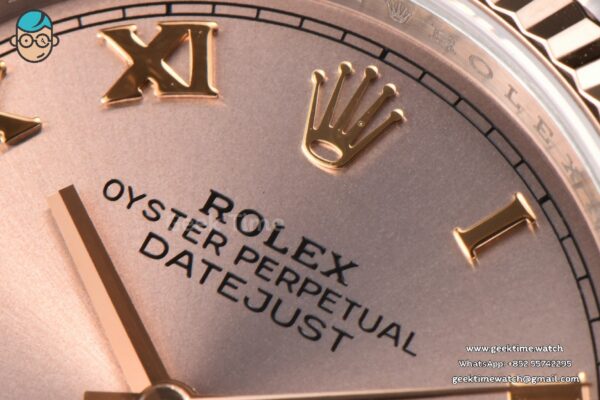 DateJust 36MM 126231 RG/SS VSF 904L RG Dial Diamond Marker RG/SS Jubilee Bracelet VS3235 - Image 9