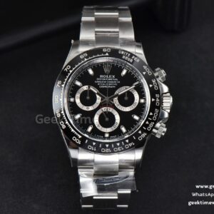 Daytona 116500 Clean CF Black Ceramic Black Dial SS Bracelet A4130
