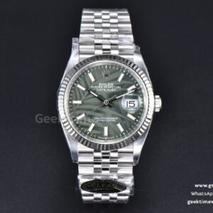 DateJust 36mm 126234 Clean CF grünes Palm-Zifferblatt Jubilee-Armband VR3235