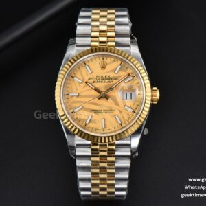 DateJust 36mm YG/SS EWF YG-Palm-Zifferblatt Jubilee-Armband A3235