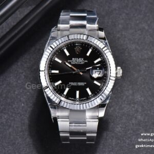 DateJust 41mm 126334 VSF Fluted Bezel Black Dial Oyster Bracelet VS3235