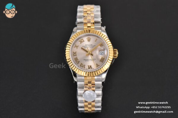 DateJust 28MM Ladies WF YG/SS Silver Dial Roma Marker Jubilee Bracelet A2236 - Image 2