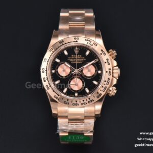 Daytona 116505 RG APSF Black Dial RG Subdial Lume Marker RG Bracelet SH4130