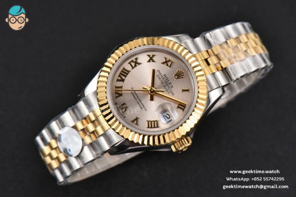 DateJust 28MM Ladies WF YG/SS Silver Dial Roma Marker Jubilee Bracelet A2236 - Image 4