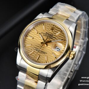 DateJust 36MM RG/SS EWF Silver Plam Dial Jubilee Bracelet A3235